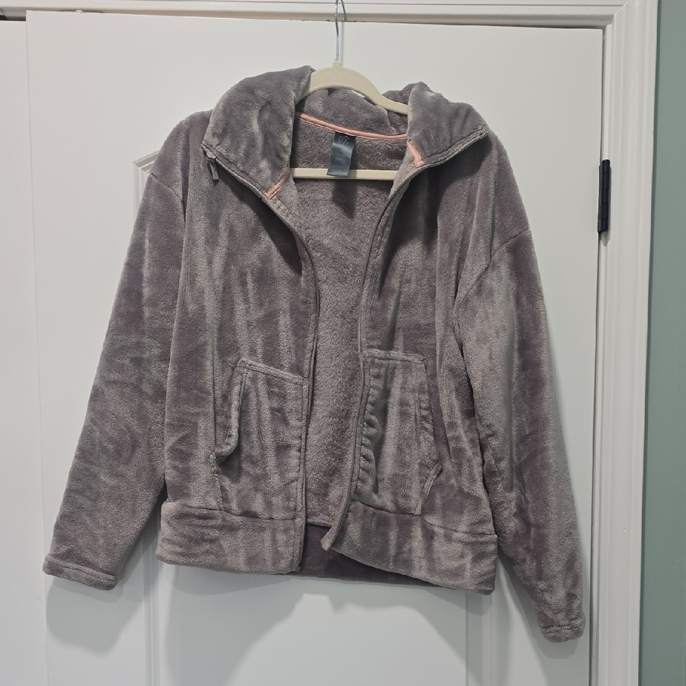 Champion Cozy Purplish Gray Fleece Jacket